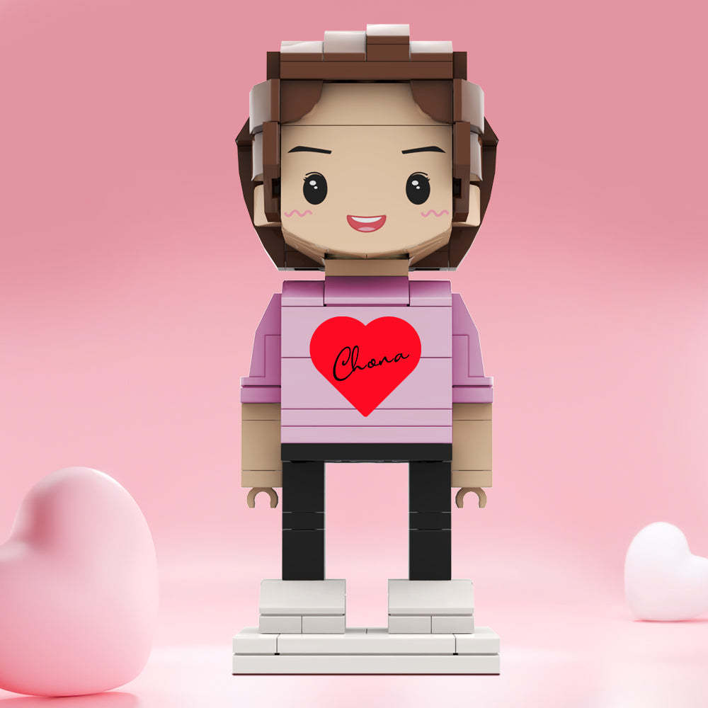 Valentine's Day Gifts Custom Brick Figures Personlized Name Brick Figures - MyCustomBrickheadz