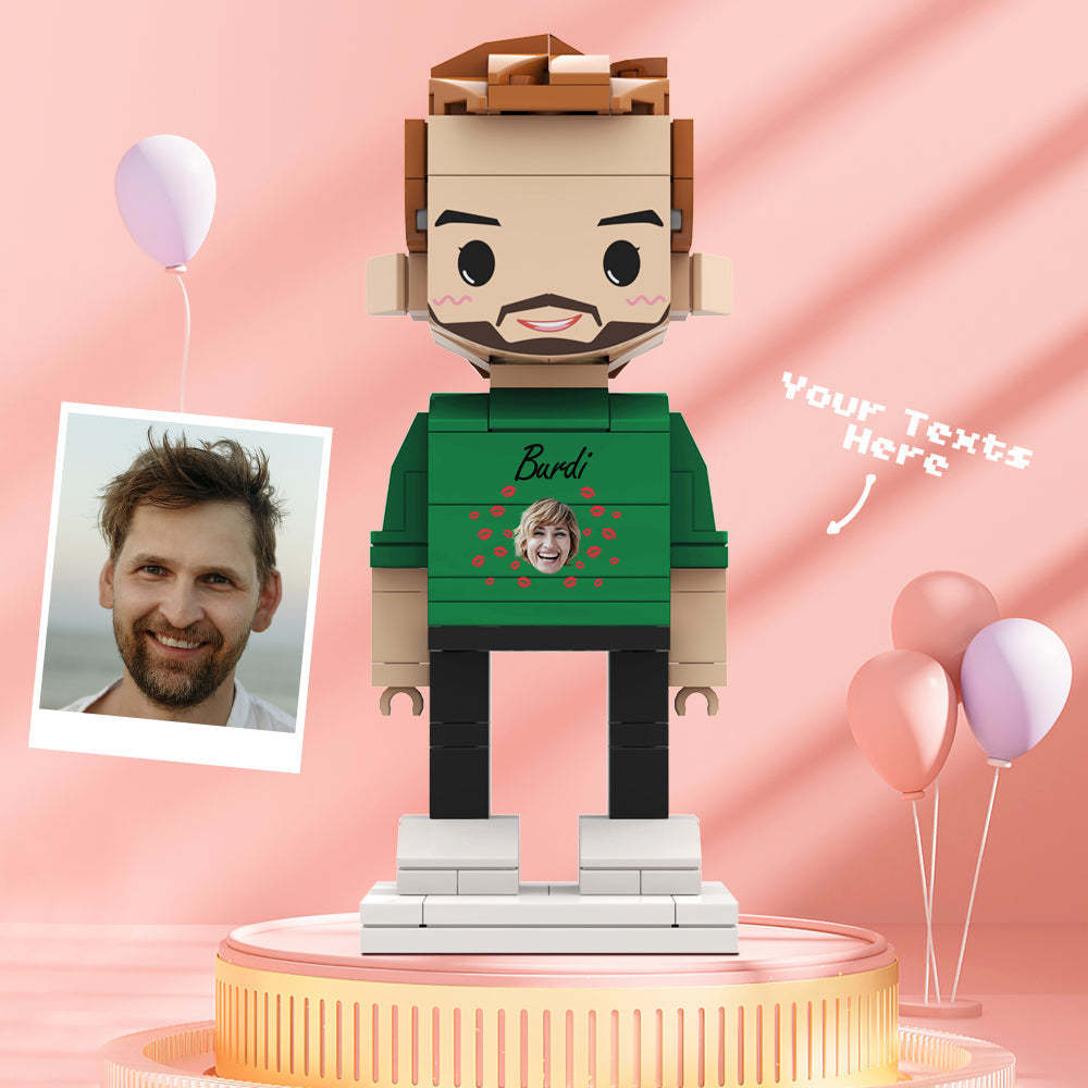 Valentine's Day Gifts Custom Brick Figures Personlized Face & Name Brick Figures - MyCustomBrickheadz