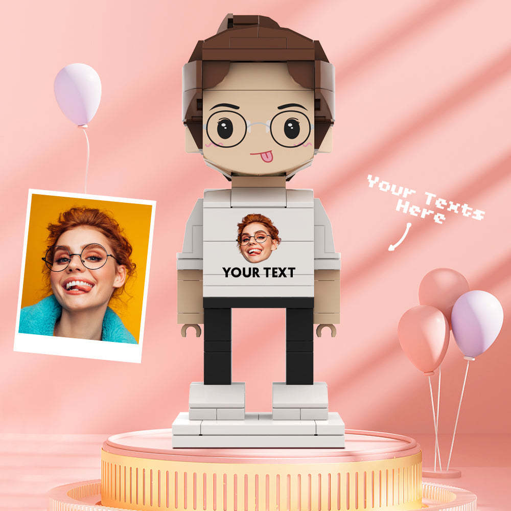 Valentine's Day Gifts Custom Brick Figures Personlized Face & Text Brick Figures - MyCustomBrickheadz