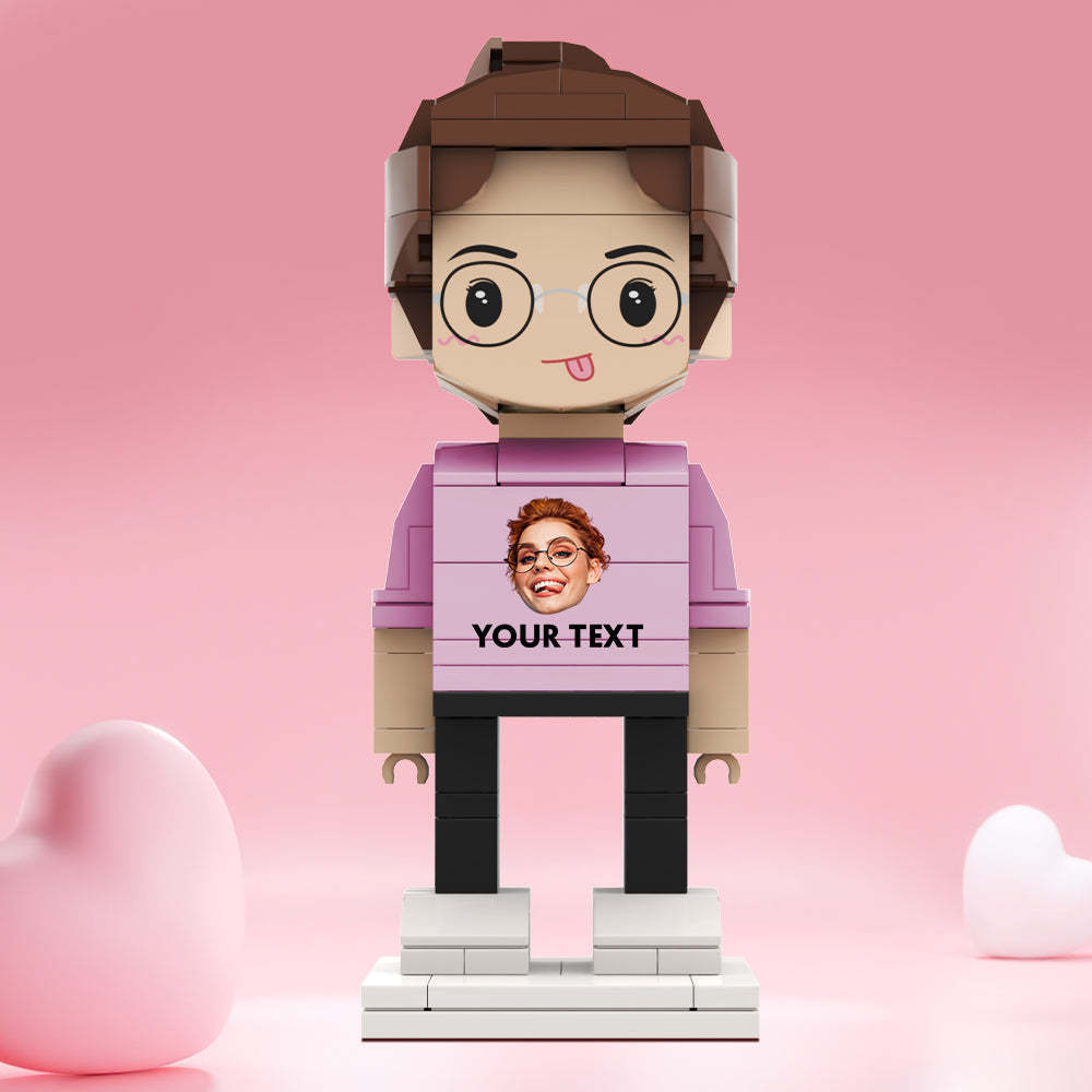 Valentine's Day Gifts Custom Brick Figures Personlized Face & Text Brick Figures - MyCustomBrickheadz
