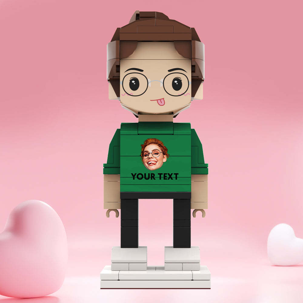 Valentine's Day Gifts Custom Brick Figures Personlized Face & Text Brick Figures - MyCustomBrickheadz