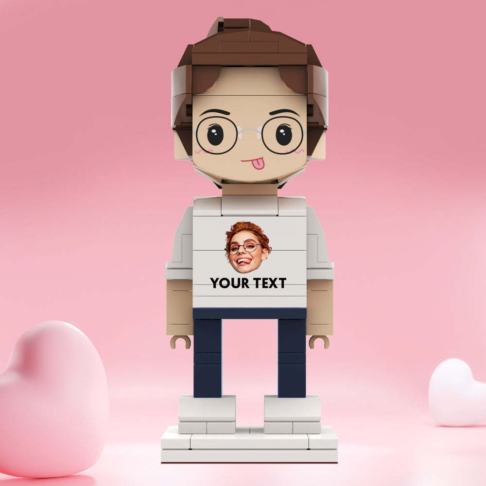 Valentine's Day Gifts Custom Brick Figures Personlized Face & Text Brick Figures - MyCustomBrickheadz