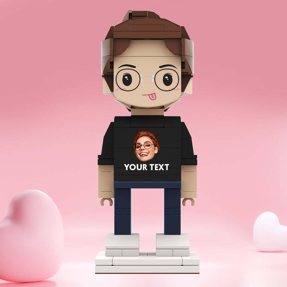 Valentine's Day Gifts Custom Brick Figures Personlized Face & Text Brick Figures - MyCustomBrickheadz