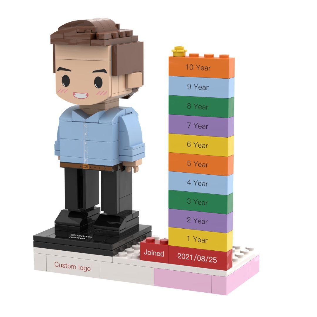 Anniversary Gift for Employment Custom Brick Figures Perfect Gift For Him/Her - 