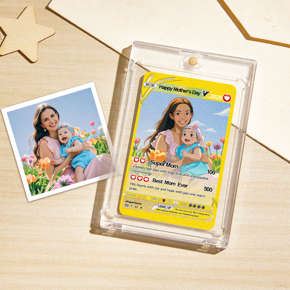 Mother's Day Anime Monster Card, Custom Anime Monster Card, Gift For Mom, Mother's Day Gift, Custom Anime Monster Present