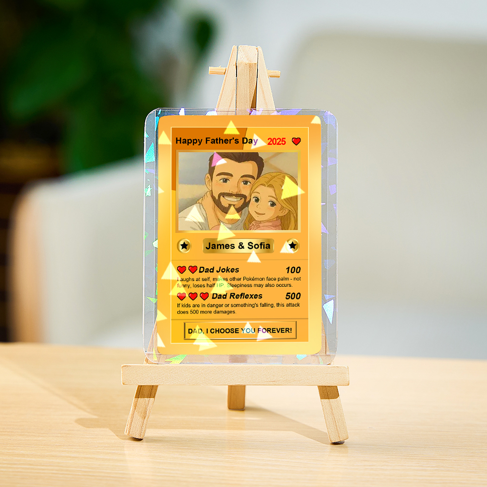 Custom Anime Monster Card, Gift For dad, Father's Day Gift, Custom Anime Monster Present - 