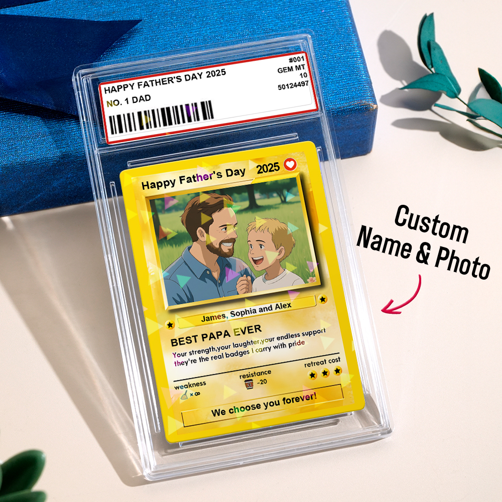 Custom Anime Monster Card, Gift For dad, Father's Day Gift, Custom Anime Monster Present - 