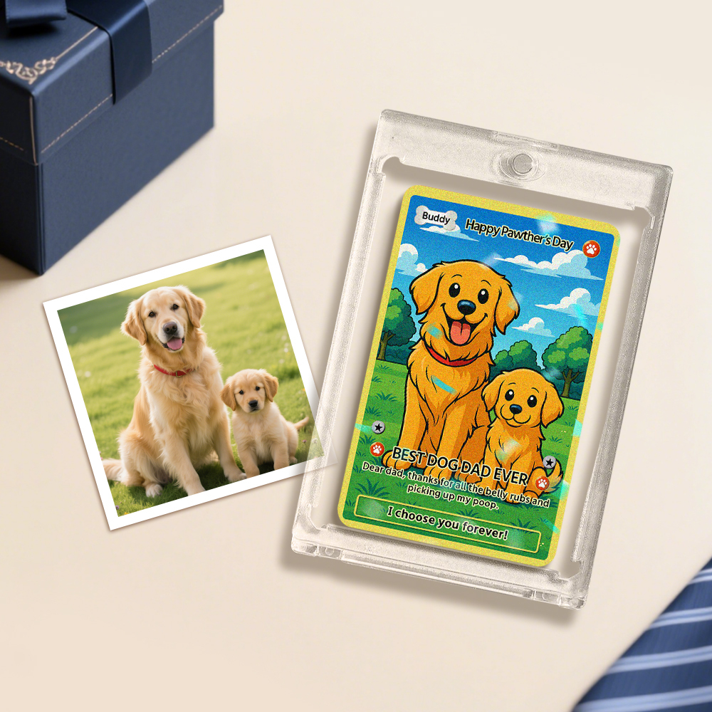 Father's Day Anime Monster Card Custom Anime Monster Card Gift For Dad, Father's Day Gift, Custom Present - 