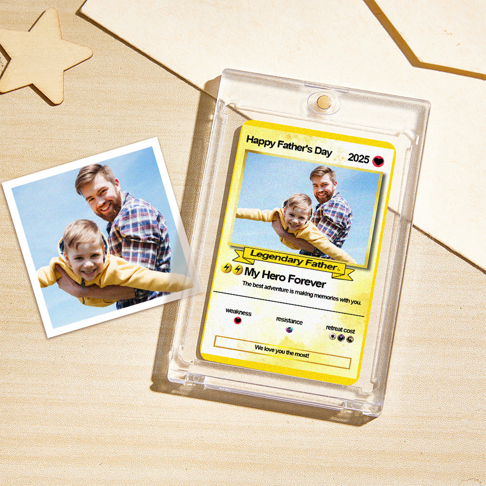 Custom Father's Day Anime Monster Card Personalized Game Inspired Card Gift for Dad Father's Day Keepsake