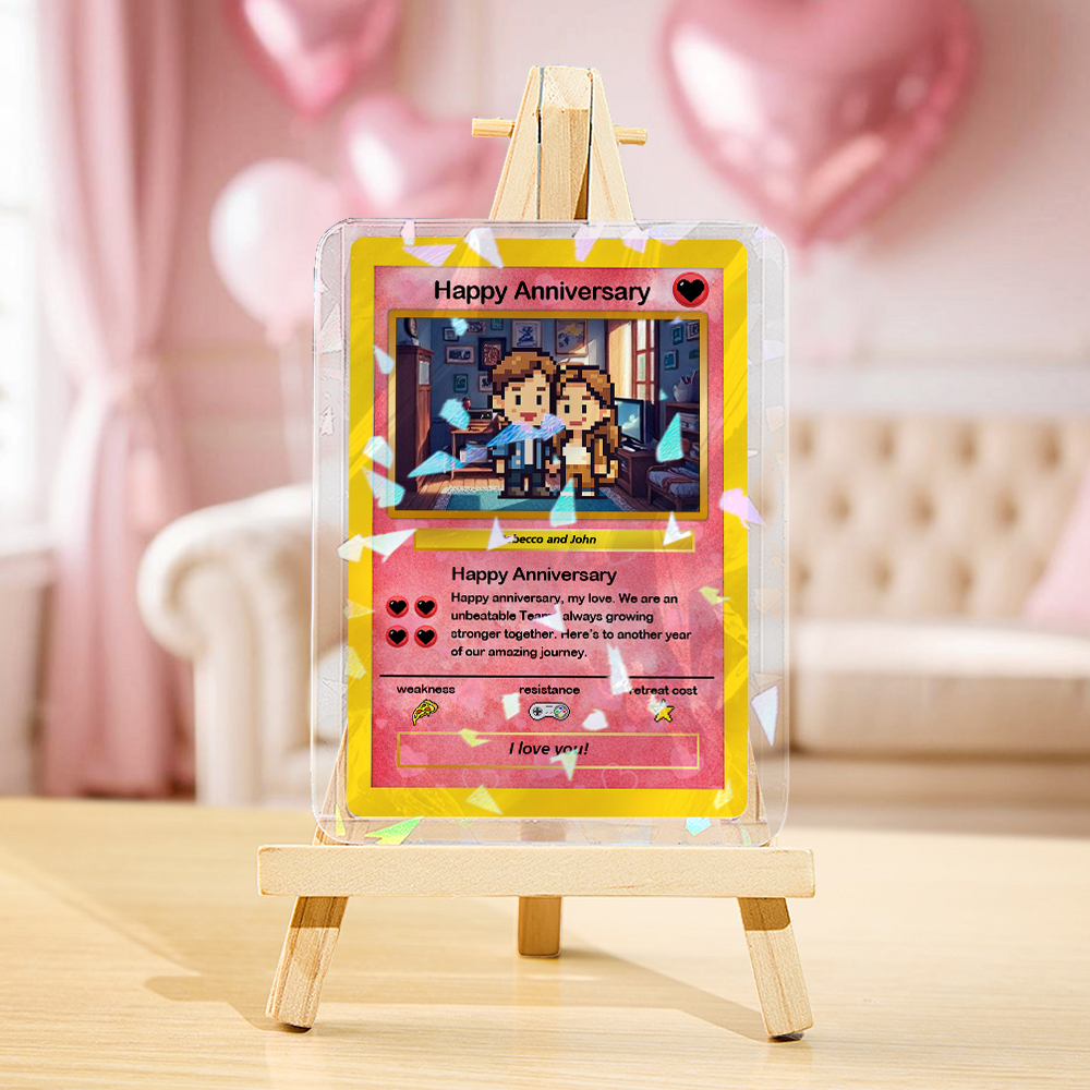 Custom Anime Pet Card Personalized Love Gift for Anniversary, Valentine's Day or Birthday - 