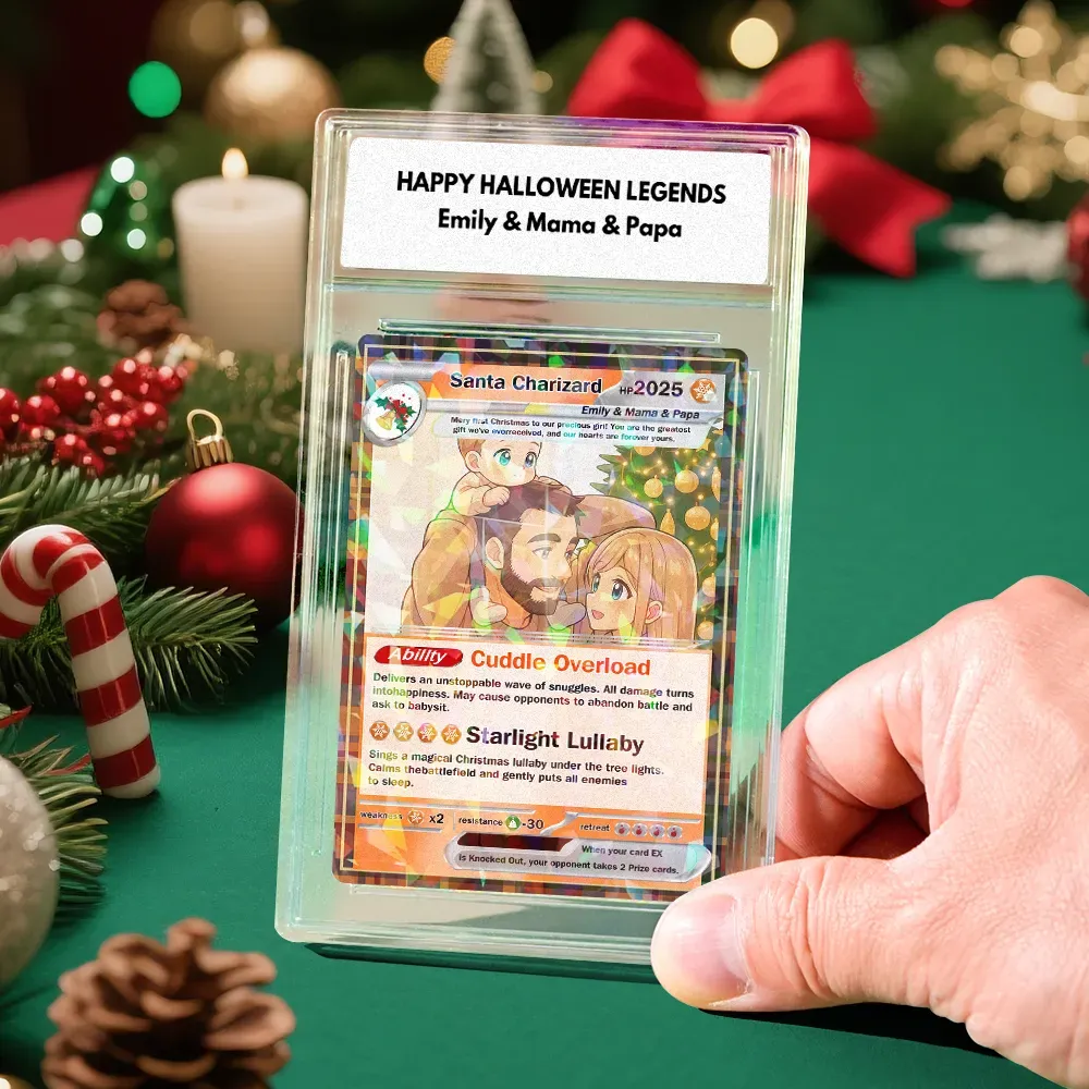 Custom Anime Trading Card | Personalized Collectible Card with Your Photo & Name | Unique Gift for Fans & Couples - 