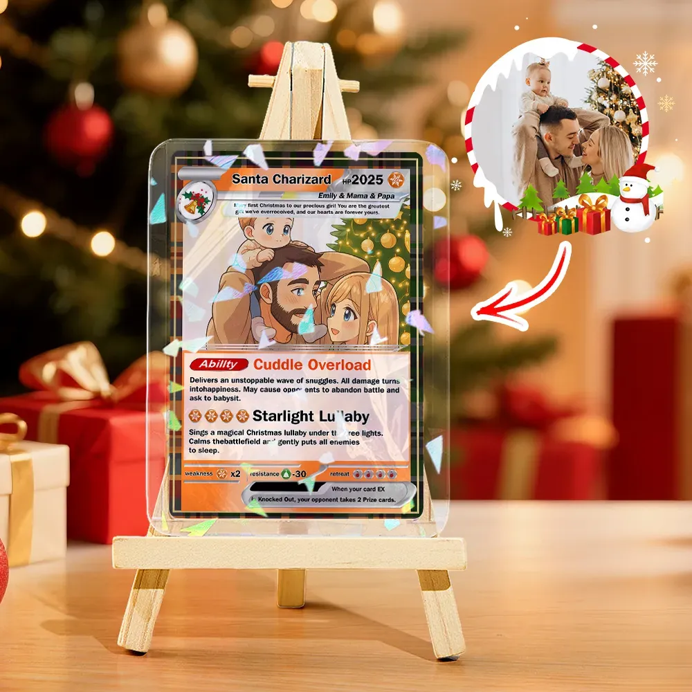 Custom Anime Trading Card | Personalized Collectible Card with Your Photo & Name | Unique Gift for Fans & Couples - 