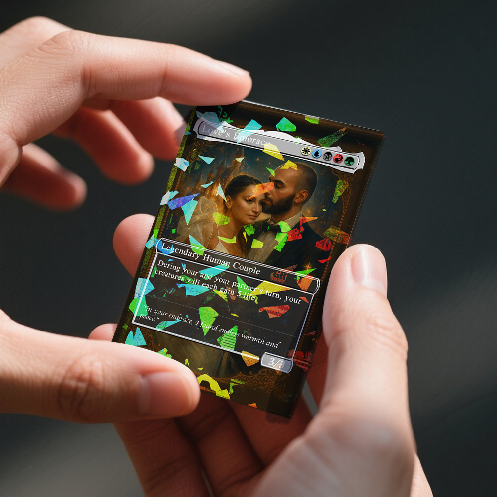 Custom Anime Couples Magic Card Personalized Photo Magic Anime Card Anniversary Gift for Couples - 