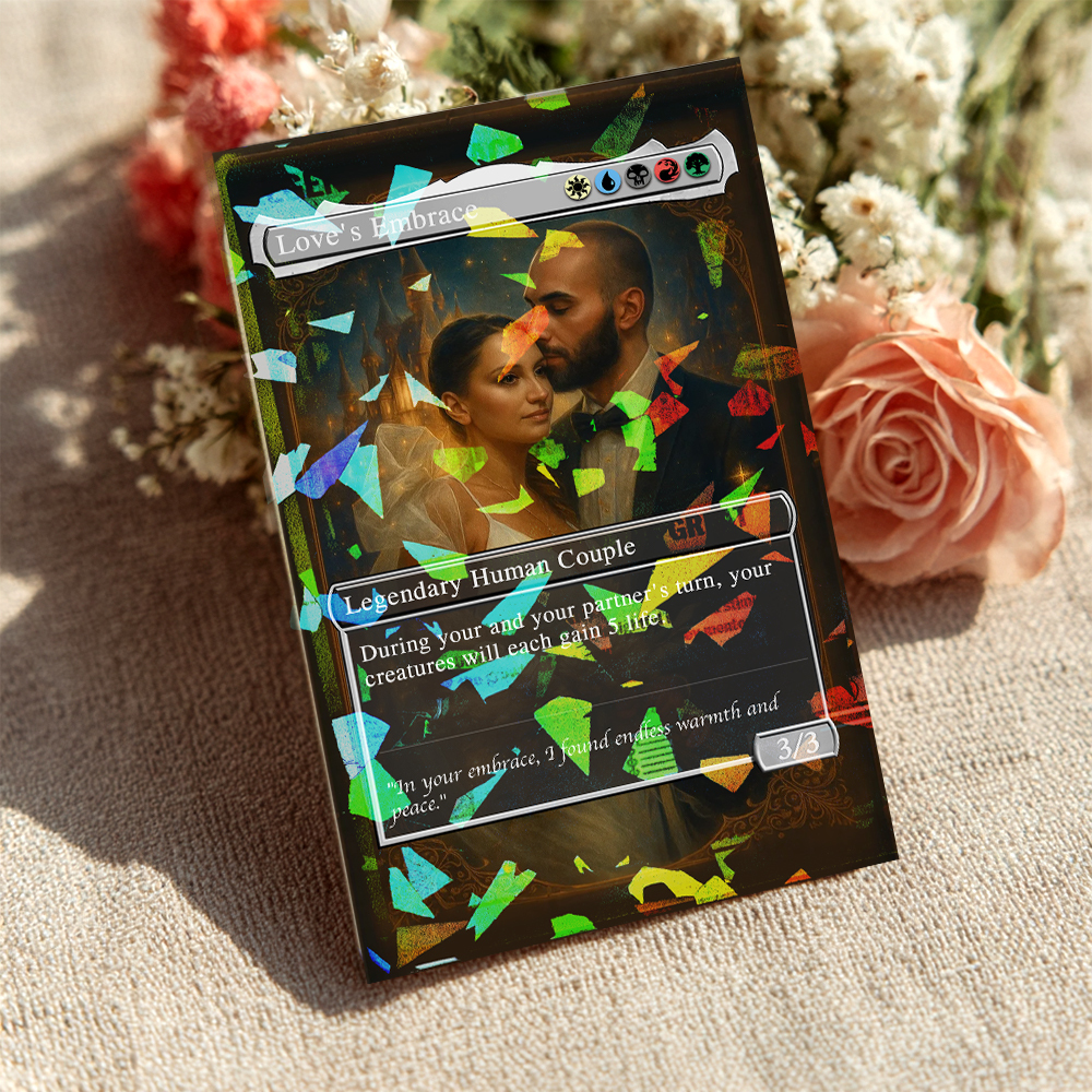Custom Anime Couples Magic Card Personalized Photo Magic Anime Card Anniversary Gift for Couples - 