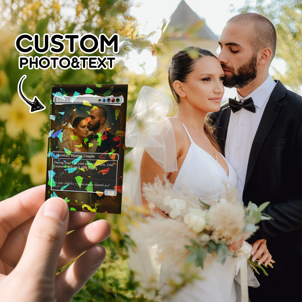 Custom Anime Couples Magic Card Personalized Photo Magic Anime Card Anniversary Gift for Couples - 