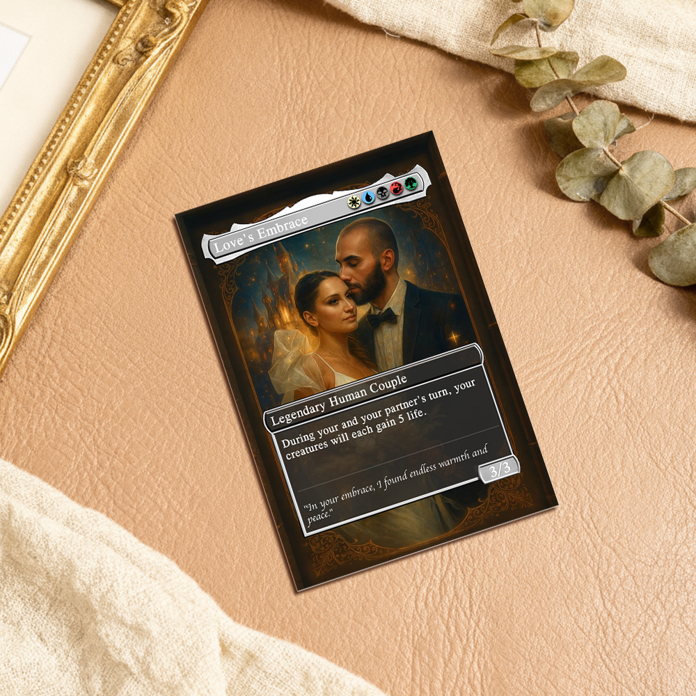 Custom Anime Couples Magic Card Personalized Photo Magic Anime Card Anniversary Gift for Couples - 