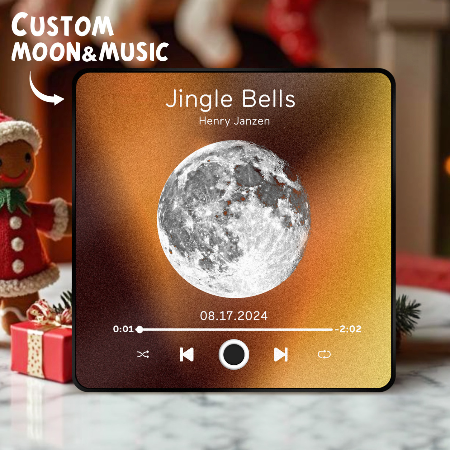 Personalized Music Fridge Magnet Customized Album Fridge Magnet Can Play Songs Christmas Gift - 