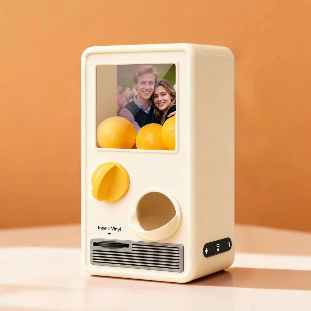 Personalized Music and Photo Music Gachapon Machine Custom Song Mini Record Box Retro Anniversary Gift - 