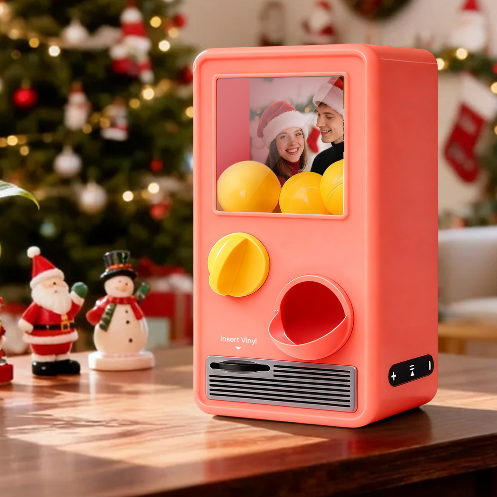 Personalized Music and Photo Music Gachapon Machine Custom Song Mini Record Box Retro Christmas Gifts for Her - 