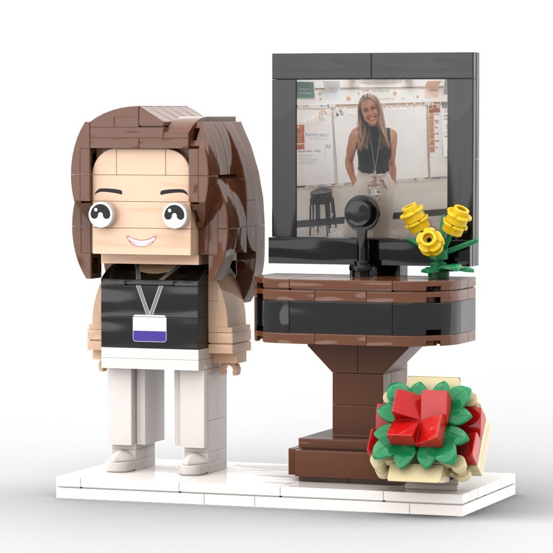 Custom Brick Figures Full Body Customizable 1 Person Gift for Teacher