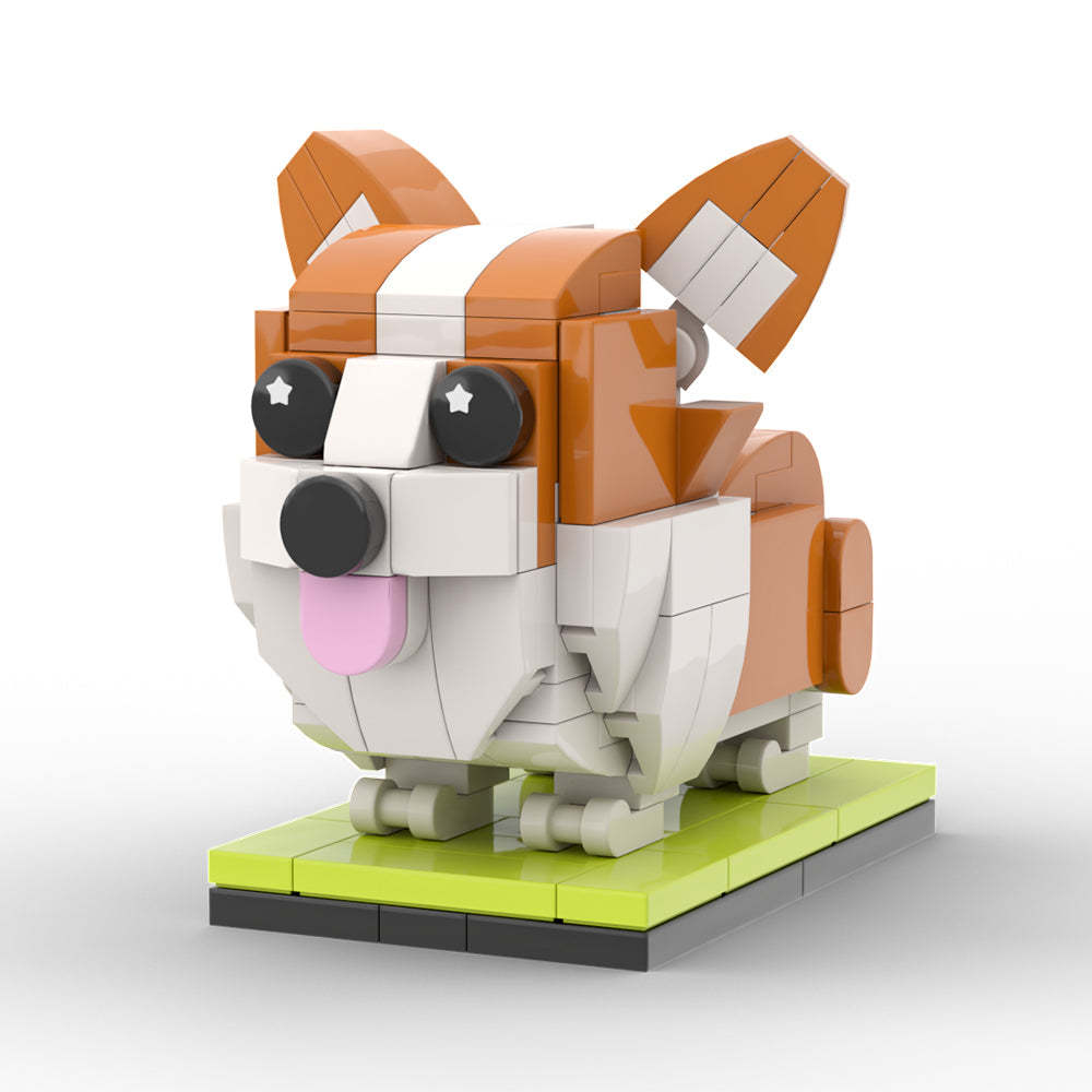 Christmas Detailed Corgi Fully Body Puppy Customizable Corgi 1 Dog Photo Custom Brick Figures Small Particle Block Brick Me Figures Customized Corgi Only - MyCustomBrickheadz