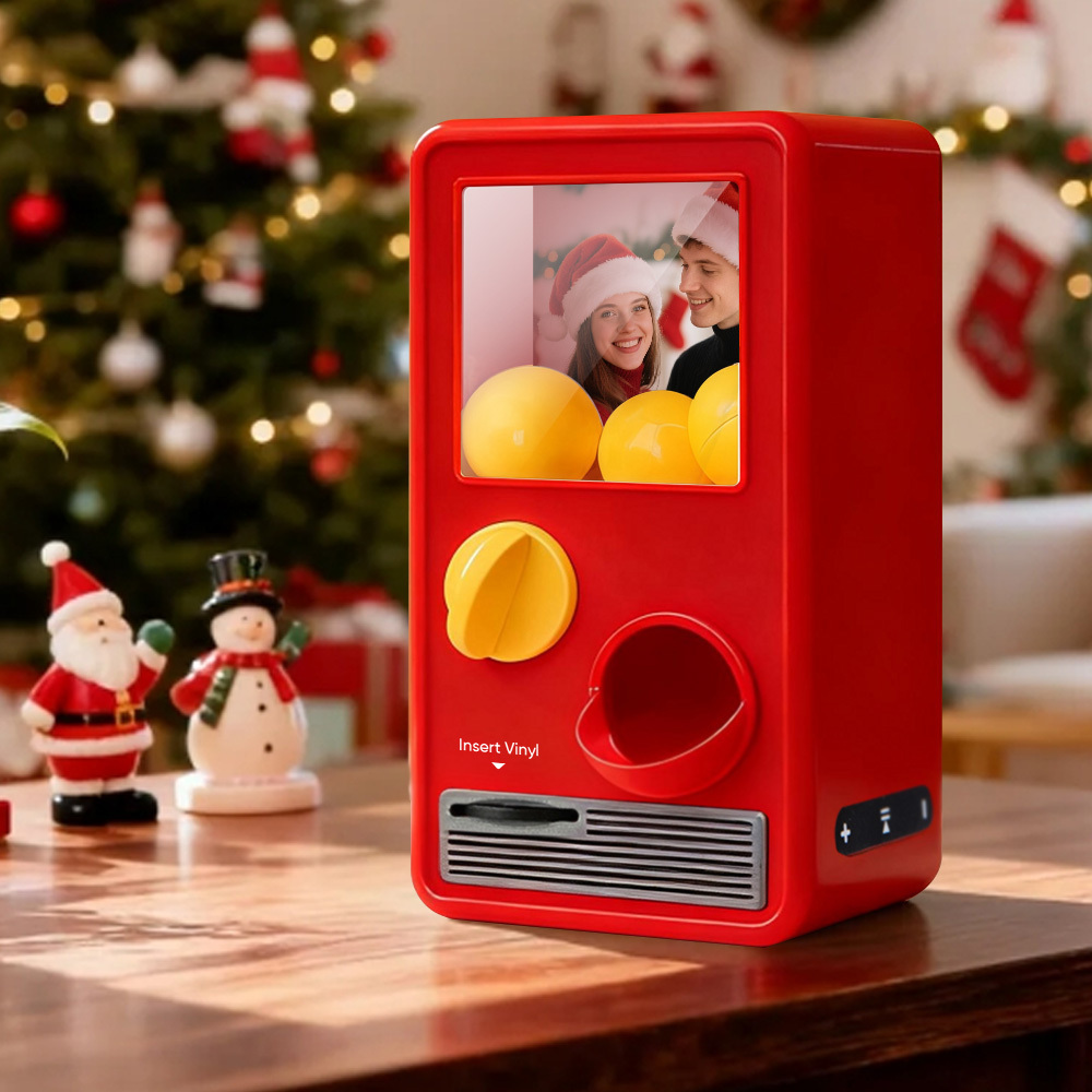 Personalized Music and Photo Music Gachapon Machine Custom Song Mini Record Box Retro Christmas Gifts for Her - 