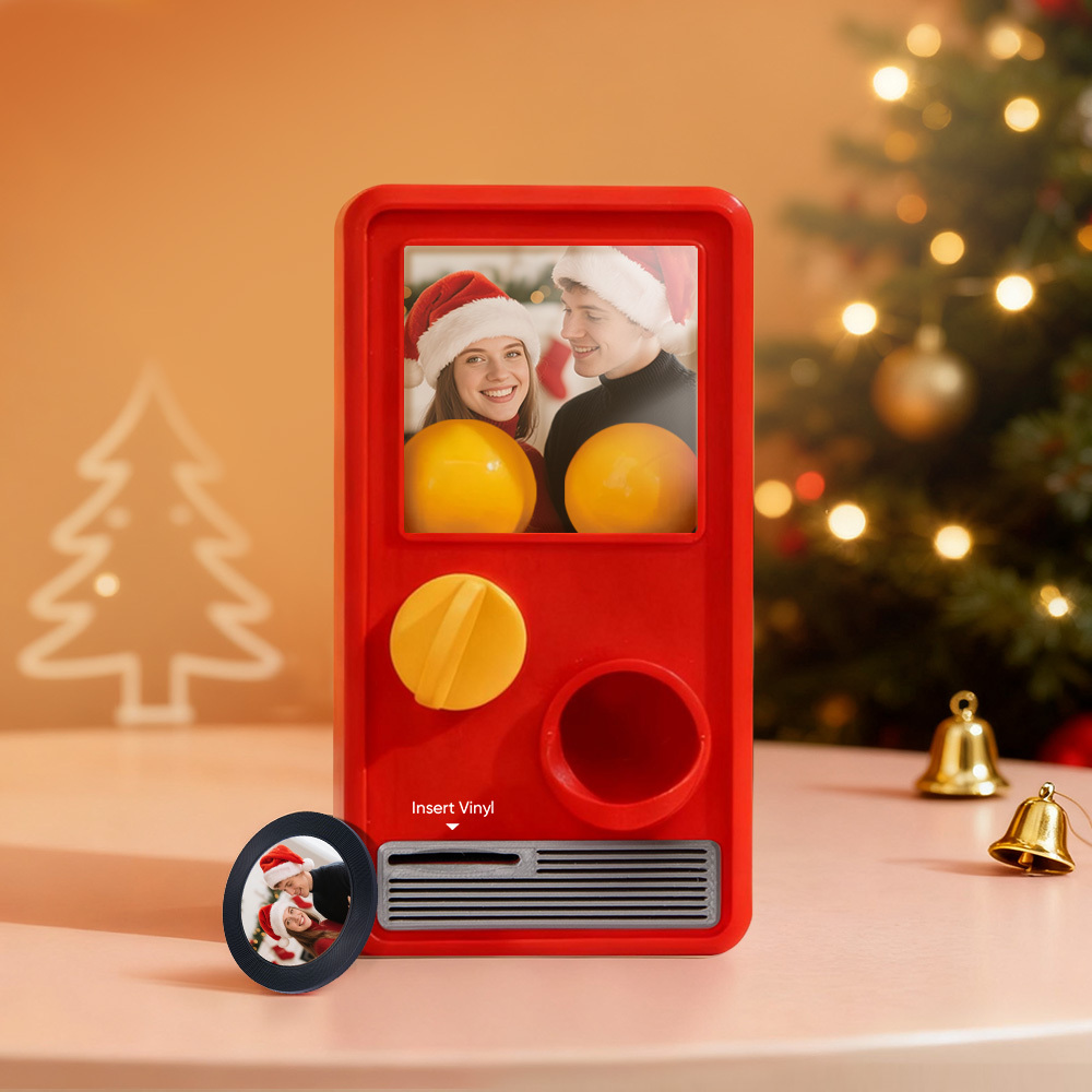 Personalized Music and Photo Music Gachapon Machine Custom Song Mini Record Box Retro Christmas Gifts for Her - 