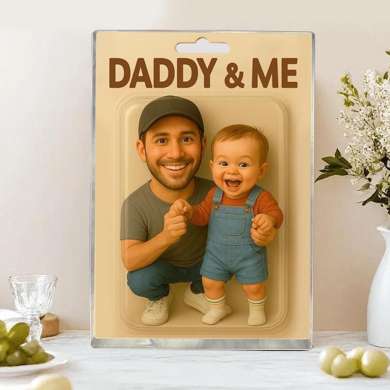 Personalized Father’s Day Gift Custom Dad & Child Cartoon Figure Daddy & Me Acrylic Display from Kids - 