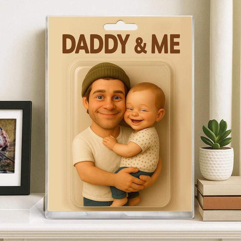 Personalized Father’s Day Gift Custom Dad & Child Cartoon Figure Daddy & Me Acrylic Display from Kids - 