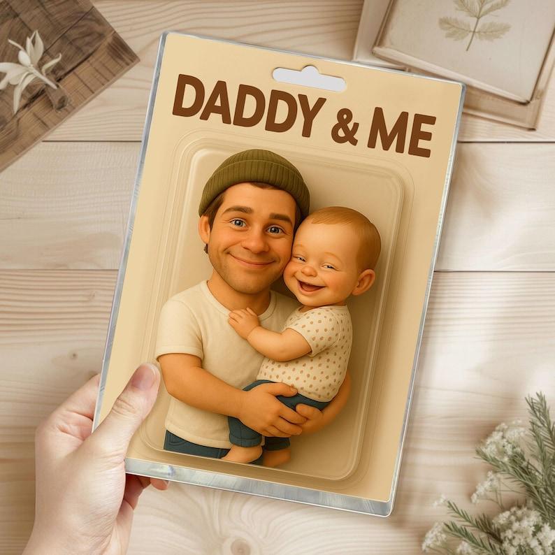 Personalized Father’s Day Gift Custom Dad & Child Cartoon Figure Daddy & Me Acrylic Display from Kids - 
