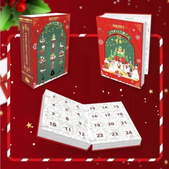 Advent Calendar 2025 Building Sets Countdown 24 Brick Figure Surprises for Kids Include Santa Claus,Christmas Tree Building Sets - 