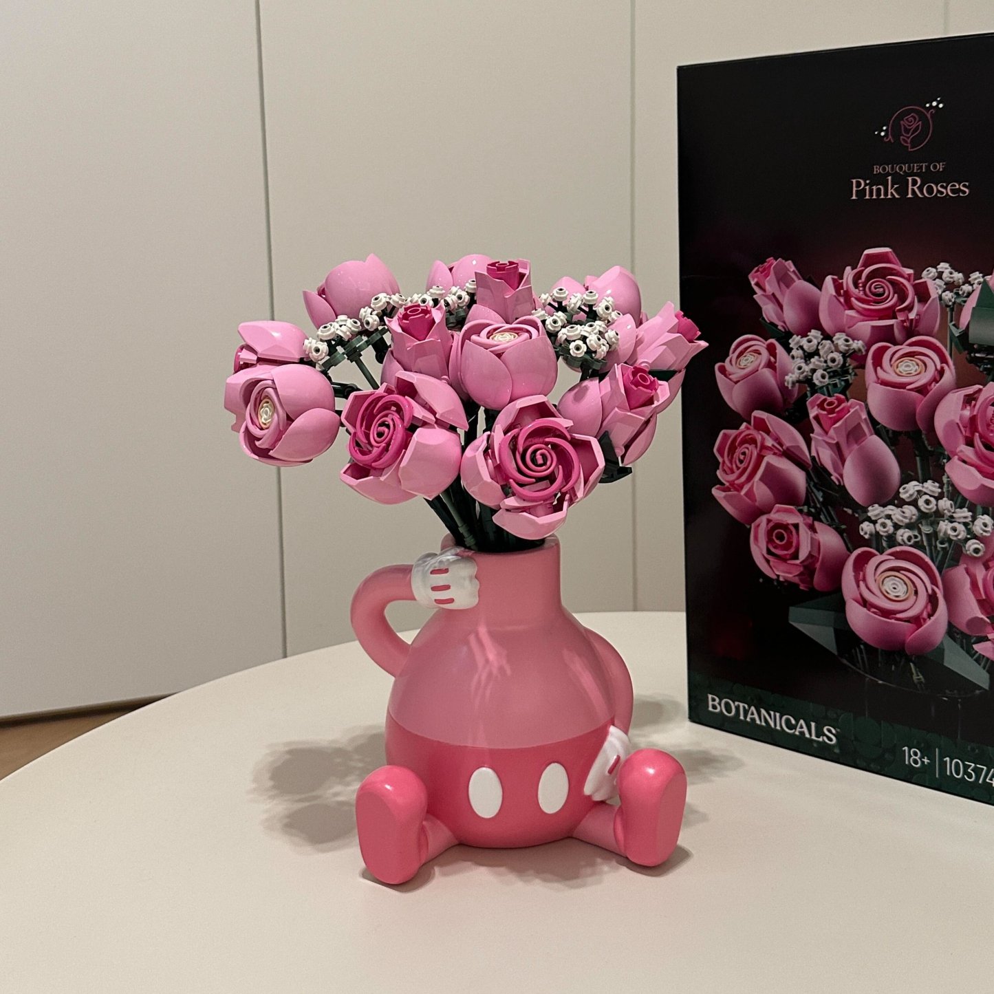 Cartoon Hand Rose Bouquet Building Blocks Creative Desk Decor & Romantic Gift For Couple - 