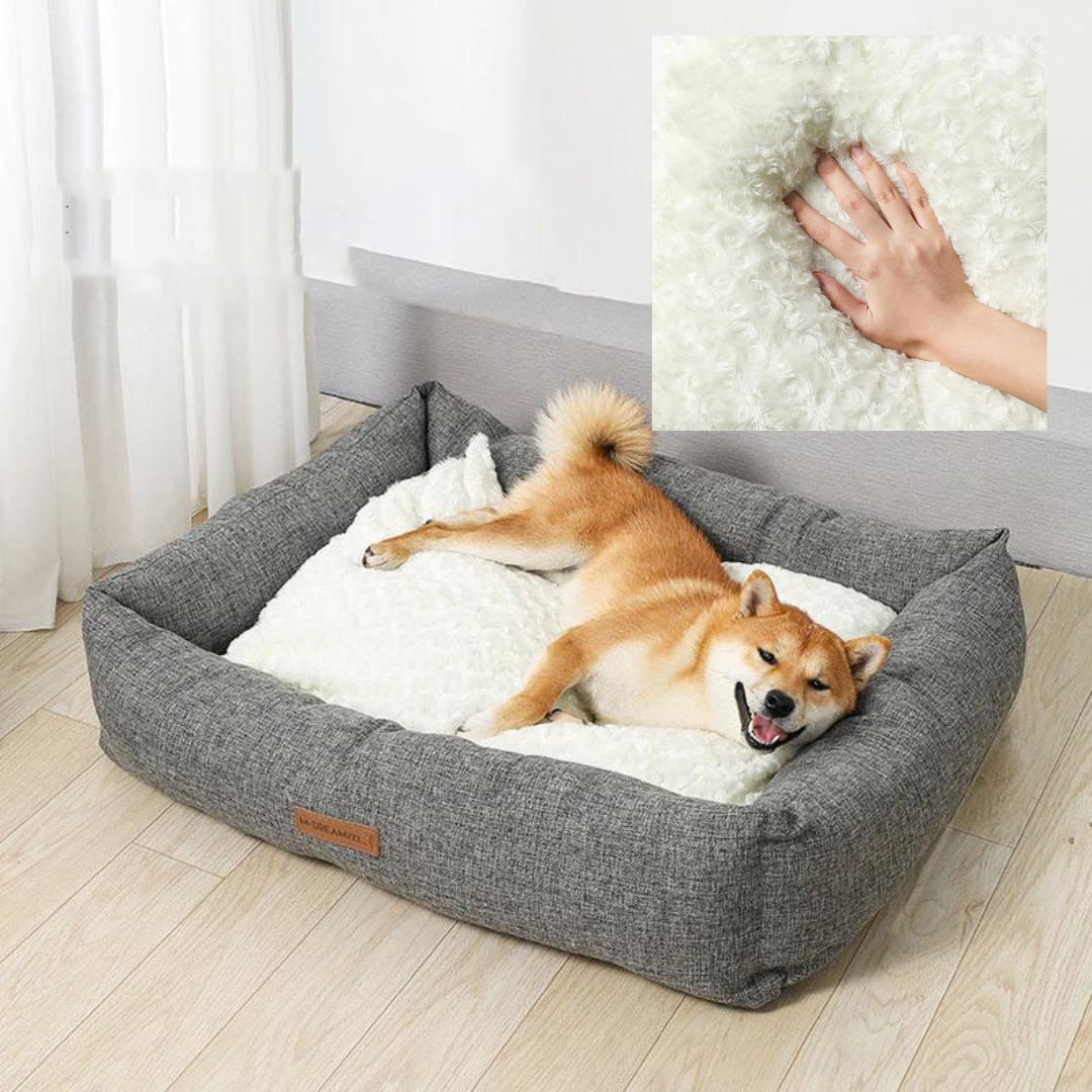 Detachable Plush Dog Bed