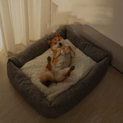 Detachable Plush Dog Bed