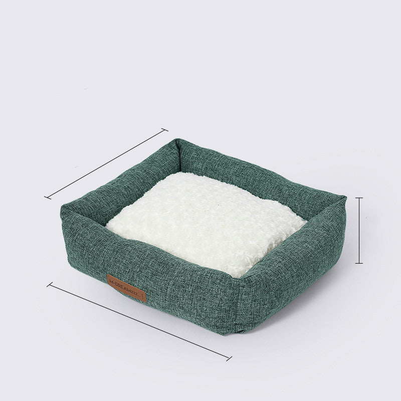 Detachable Plush Dog Bed