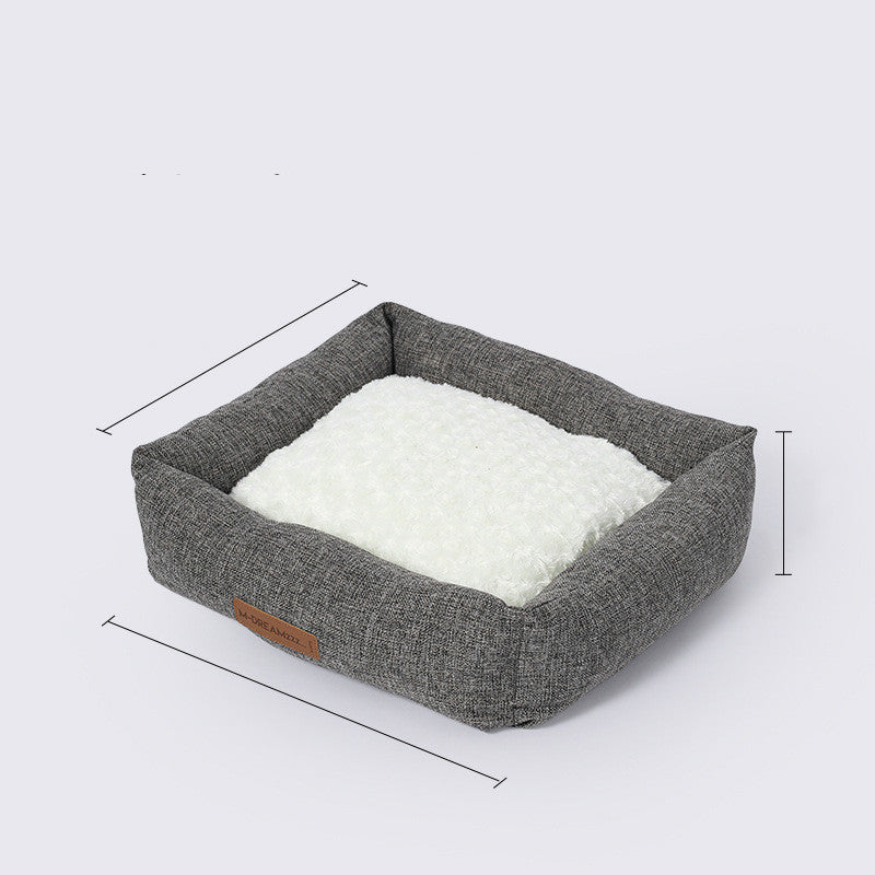 Detachable Plush Dog Bed