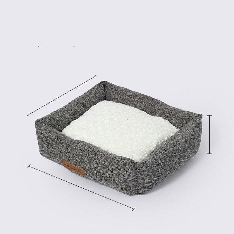 Detachable Plush Dog Bed