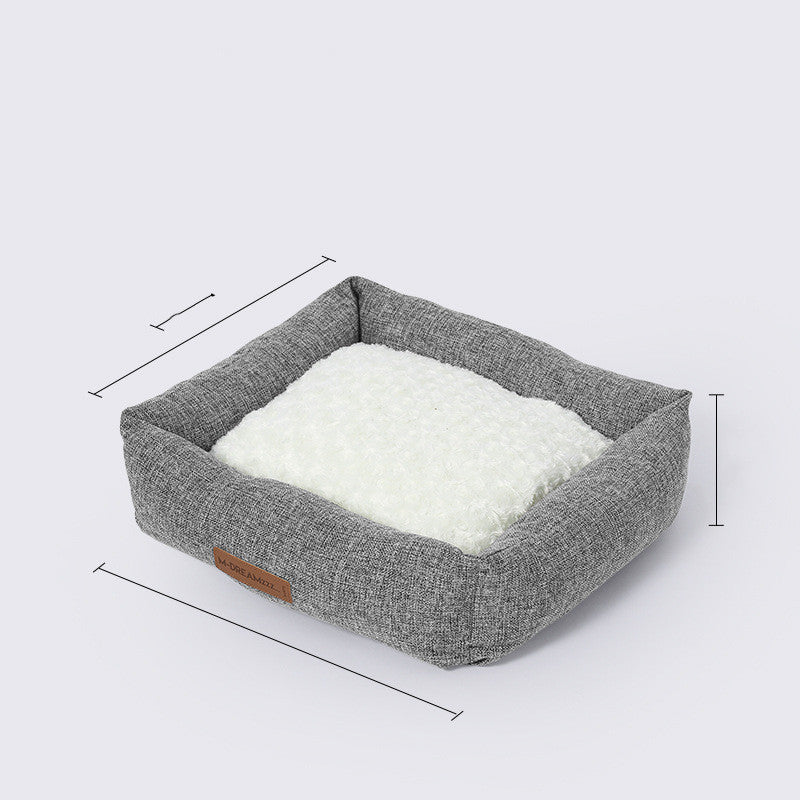 Detachable Plush Dog Bed