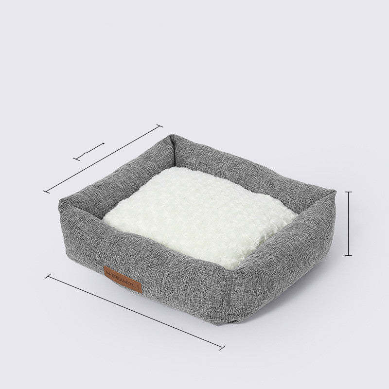 Detachable Plush Dog Bed