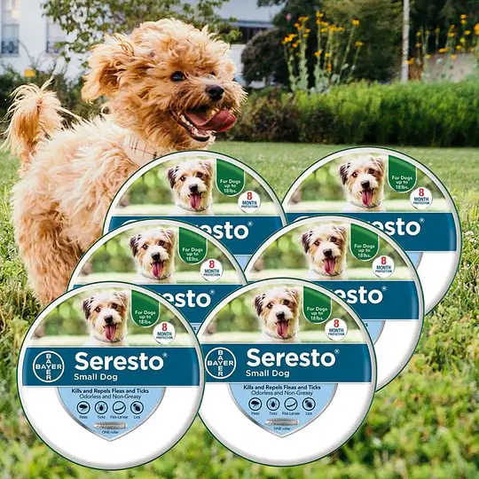 SERESTO FLEA AND TICK COLLAR FOR SMALL, LARGE DOGS & CATS 8 MONTH PROTECTION