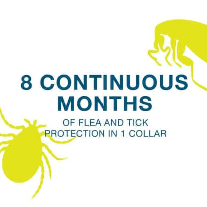 FLEA AND TICK COLLAR FOR LARGE DOGS 8 MONTH PROTECTION-Vet-Recommended