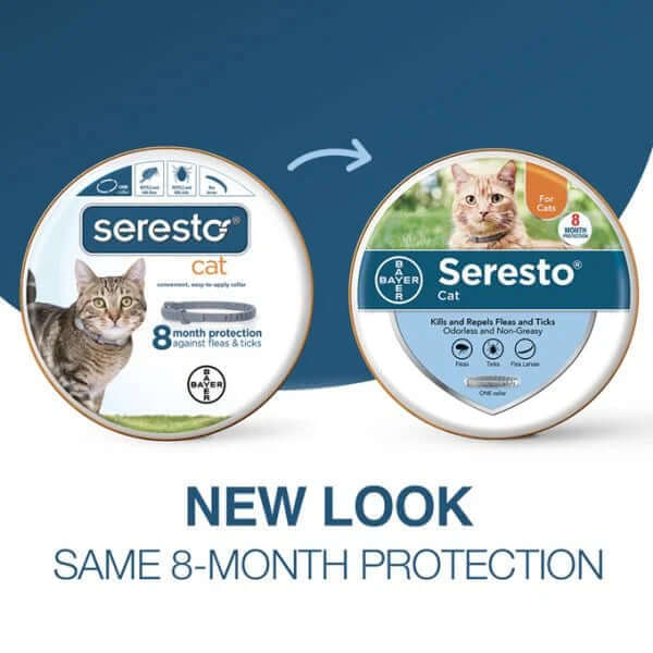 FLEA AND TICK COLLAR FOR CATS 8 MONTH PROTECTION-Vet-Recommended