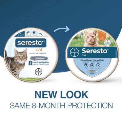 FLEA AND TICK COLLAR FOR CATS 8 MONTH PROTECTION-Vet-Recommended