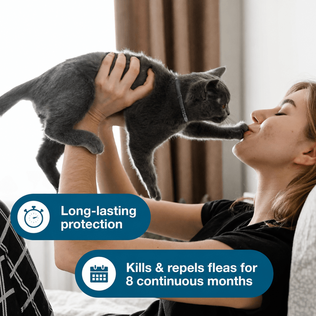 Flea and Tick Collar for Cats - Provides 8 Months of Protection and is Vet-Recommended