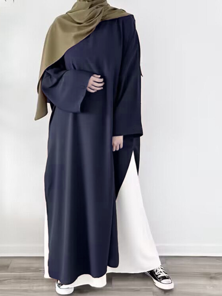 2pcs Long Gown Bottom Inner Skirt Casual Dress Set