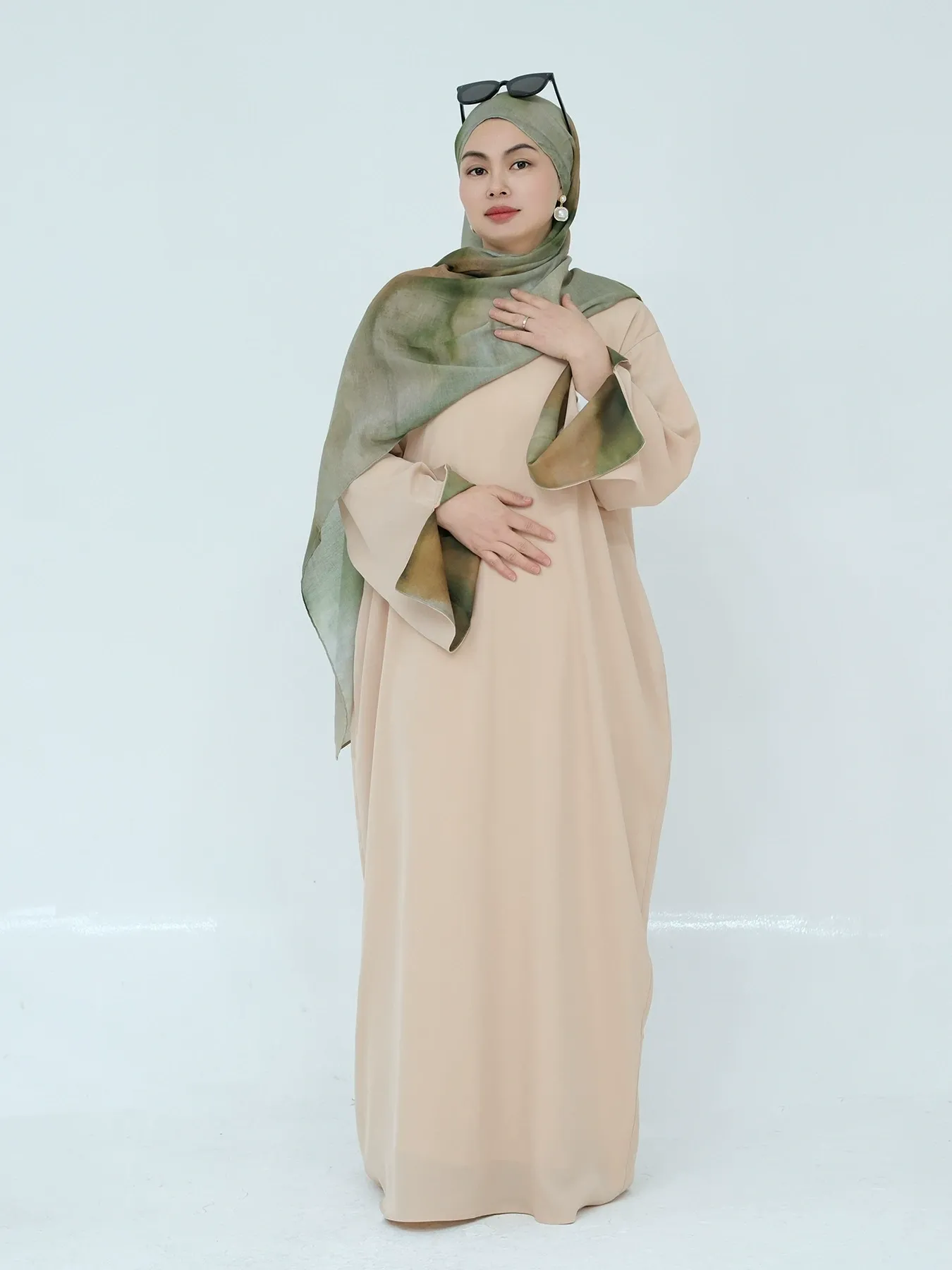 Beautiful Loose Casual Dress(With Scarf)