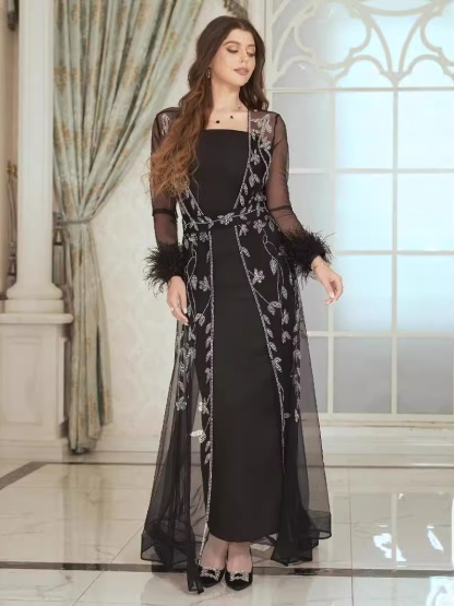 Rhinestone Kaftan Dress