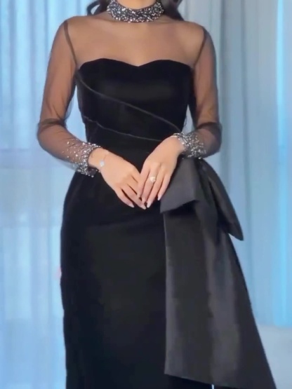 Elegant Velvet Evening Gown Luxury Dress