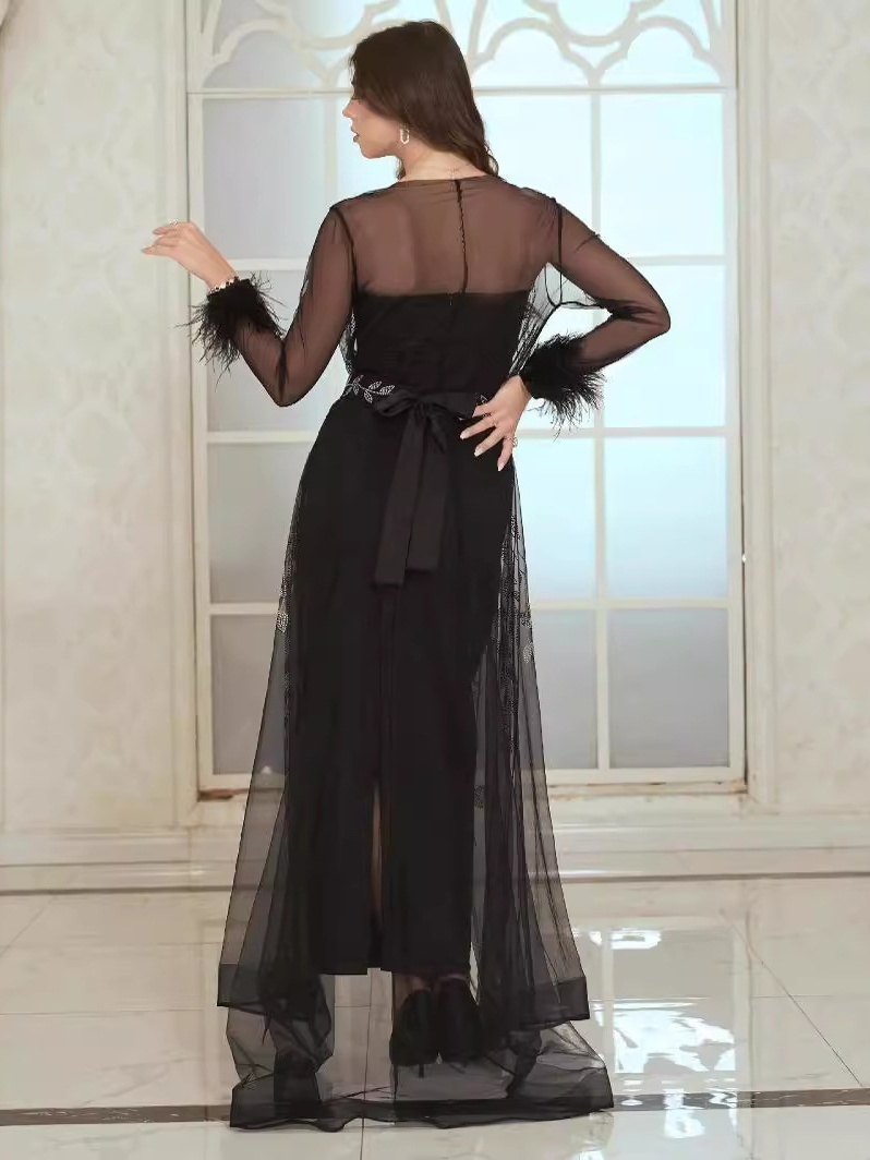 Rhinestone Kaftan Dress
