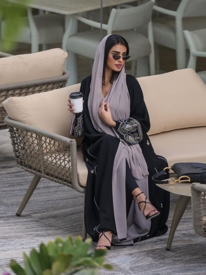 Embroidery Patchwork Abaya